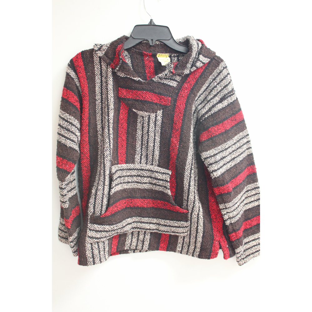 Franks Textiles Acrylic Sweatshirt Red Black White Size Medium